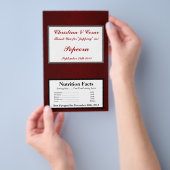 Microwave Popcorn Wrapper Dark Maroon Gray Wirbel Flyer (Handgriff)