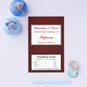 Microwave Popcorn Wrapper Dark Maroon Gray Wirbel Flyer (Einzeln)