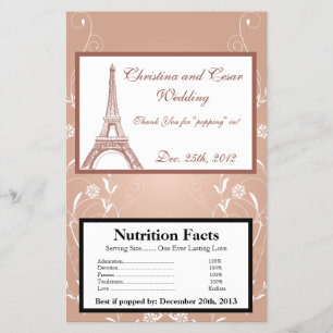 Microwave Popcorn Wrapper Floral Spiral in Paris Flyer