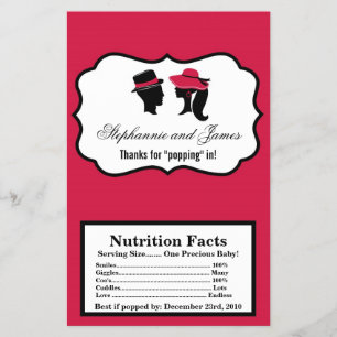 Microwave Popcorn Wrapper Formal Hats Elegant Flyer