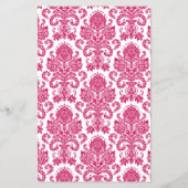 Microwave Popcorn Wrapper Fusia White Damask Lace Flyer (Hinten)