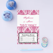 Microwave Popcorn Wrapper Fusia White Damask Lace Flyer (Einzeln)