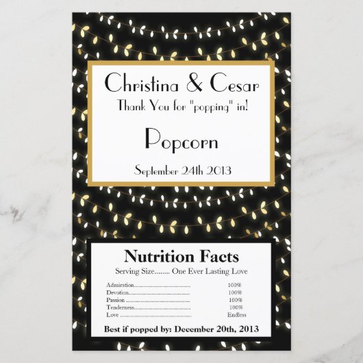 Microwave Popcorn Wrapper glühende Sommerleuchten (Vorderseite)