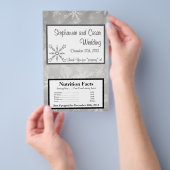 Microwave Popcorn Wrapper Grau Schneeflocken Flyer (Handgriff)