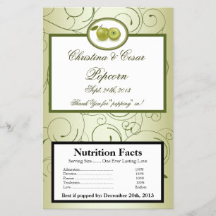 Microwave Popcorn Wrapper Green Apfel Wirbel Fruch Flyer