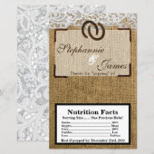 Microwave Popcorn Wrapper Horse Shoes auf Burlap L (Vorne/Hinten)