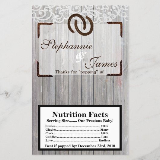 Microwave Popcorn Wrapper Horse Shoes auf Holzspit Flyer (Vorne)