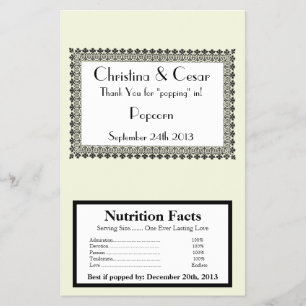 Microwave Popcorn Wrapper Light Green/Grau Formal Flyer