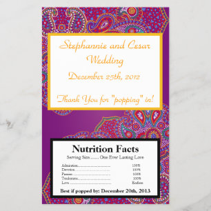 Microwave Popcorn Wrapper Lila Palace Indien Flyer