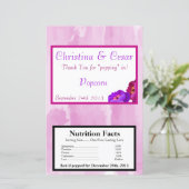Microwave Popcorn Wrapper Lila/Pink Peony Blume (Stehend Vorderseite)