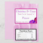Microwave Popcorn Wrapper Lila/Pink Peony Blume (Vorne/Hinten)