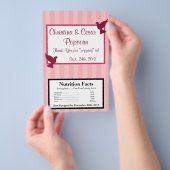 Microwave Popcorn Wrapper Love Birds Pink Stripes Flyer (Handgriff)