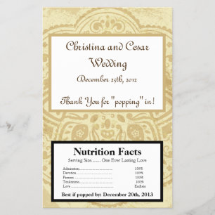 Microwave Popcorn Wrapper marokkanisches Party Flyer