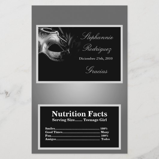 Microwave Popcorn Wrapper Mis XV Silver Flyer (Vorne)