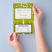 Microwave Popcorn Wrapper Moderne Grüne/Weiße Bäum Flyer (Handgriff)
