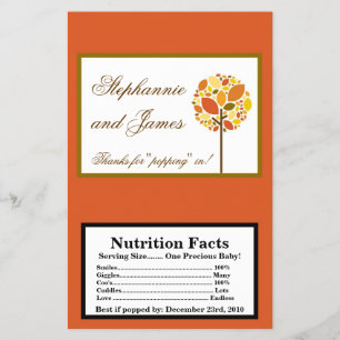 Microwave Popcorn Wrapper Moderner Baumherbst Flyer