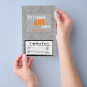 Microwave Popcorn Wrapper Modernes Grau Damask Spi Flyer (Handgriff)