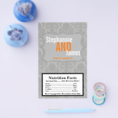 Microwave Popcorn Wrapper Modernes Grau Damask Spi Flyer (Einzeln)