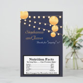Microwave Popcorn Wrapper Paper Lanterns auf Blue (Stehend Vorderseite)