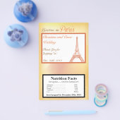 Microwave Popcorn Wrapper Paris Peach Flyer (Einzeln)