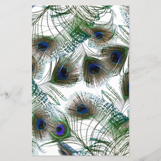 Microwave Popcorn Wrapper Peacock Feathers Blue Flyer (Hinten)