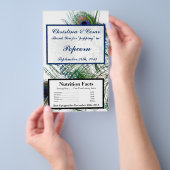 Microwave Popcorn Wrapper Peacock Feathers Blue Flyer (Handgriff)