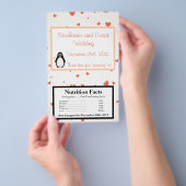 Microwave Popcorn Wrapper Pinguin Liebe/Herzrhythm Flyer (Handgriff)