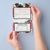 Microwave Popcorn Wrapper Pink Blume Braun Blätter Flyer (Handgriff)