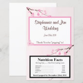 Microwave Popcorn Wrapper Pink Cherry Blossom (Vorne/Hinten)