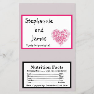 Microwave Popcorn Wrapper Pink Floral Petals Flown Flyer