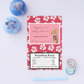 Microwave Popcorn Wrapper Pink Hawaiian Luau Tropi Flyer (Einzeln)