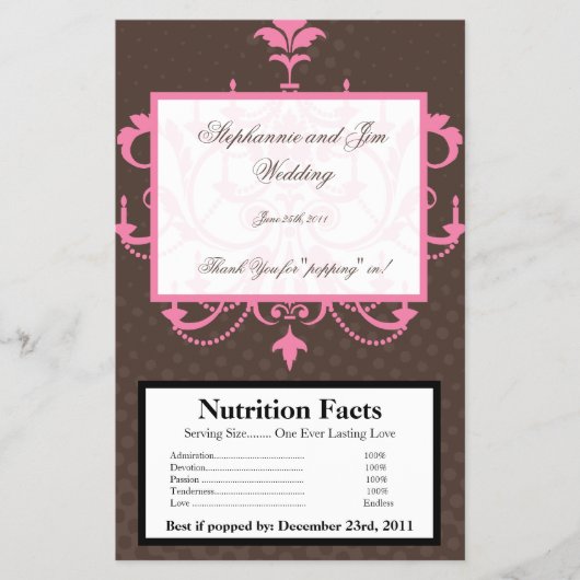 Microwave Popcorn Wrapper Pink Khandelier Flyer (Vorne)