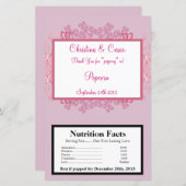 Microwave Popcorn Wrapper Pink/Lila Chinesisches S (Vorne/Hinten)