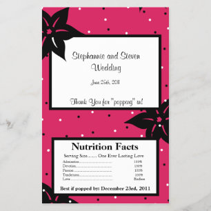 Microwave Popcorn Wrapper Pink und Black Blume Flyer