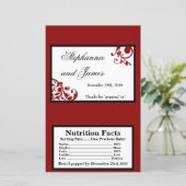 Microwave Popcorn Wrapper Red Floral Filigree (Stehend Vorderseite)