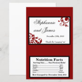 Microwave Popcorn Wrapper Red Floral Filigree (Vorne/Hinten)
