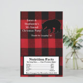 Microwave Popcorn Wrapper Red Kariert Black Bear (Stehend Vorderseite)