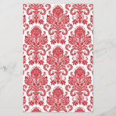 Microwave Popcorn Wrapper Red White Damask Lace (Rückseite)