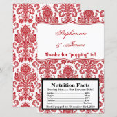 Microwave Popcorn Wrapper Red White Damask Lace (Vorne/Hinten)