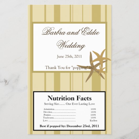 Microwave Popcorn Wrapper Sandy Beach Flyer (Vorne)