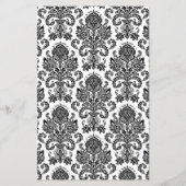 Microwave Popcorn Wrapper Schwarz-weiß Damask Lace (Rückseite)