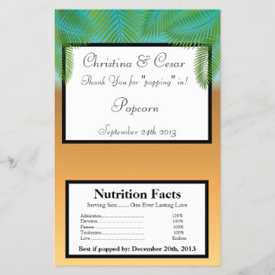 Microwave Popcorn Wrapper seine Sandalen am Strand Flyer