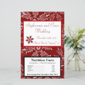 Microwave Popcorn Wrapper Weihnachten Rote Schneef (Stehend Vorderseite)