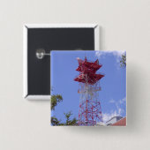 Microwave Relay Radio Telecom Tower Button (Vorne & Hinten)