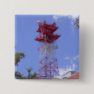 Microwave Relay Radio Telecom Tower Button