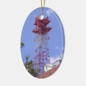 Microwave Relay Radio Telecom Tower Keramik Ornament (Links)