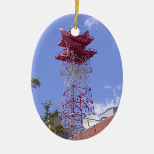 Microwave Relay Radio Telecom Tower Keramik Ornament (Vorne)