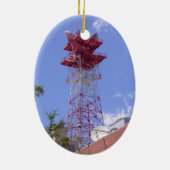 Microwave Relay Radio Telecom Tower Keramik Ornament (Hinten)