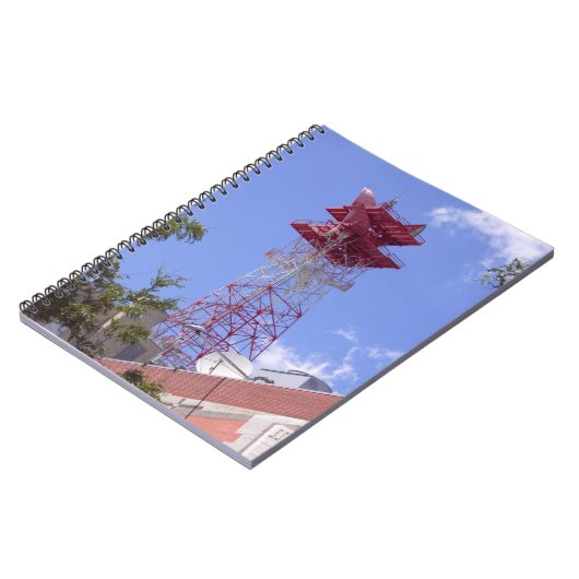 Microwave Relay Radio Telecom Tower Notebook Notizblock (Linke Seite)