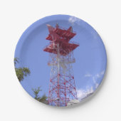 Microwave Relay Radio Telecom Tower Pappteller (Vorderseite)